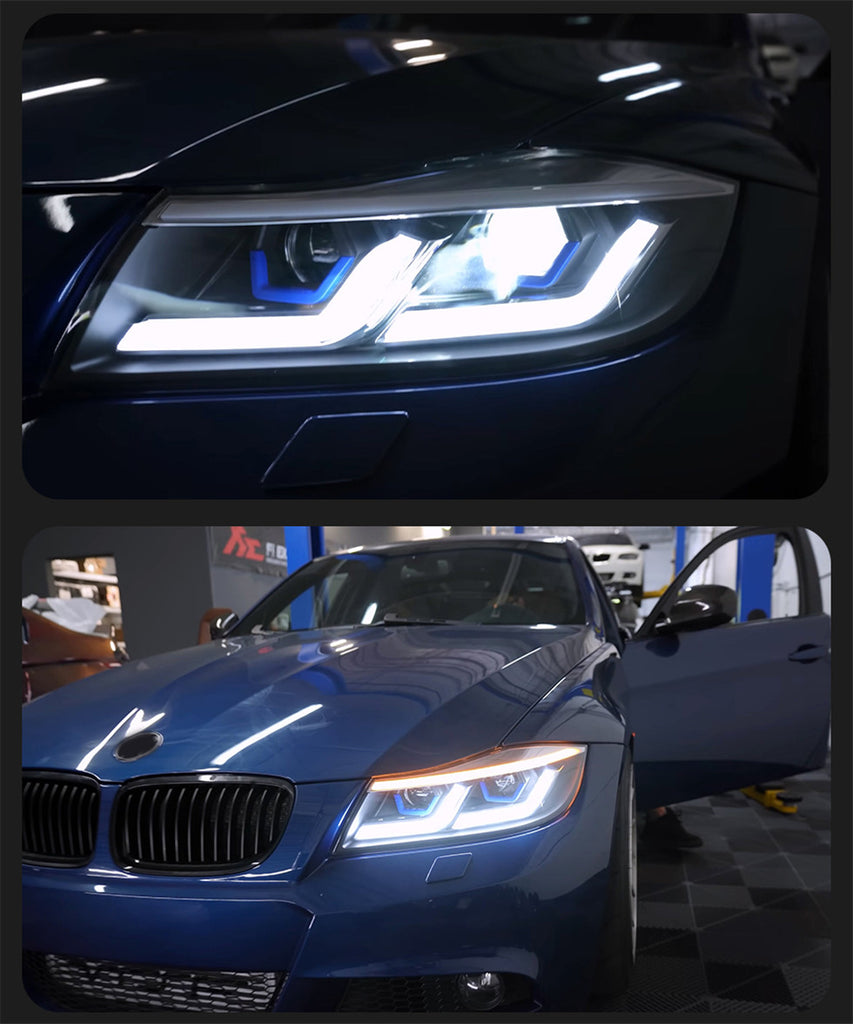 Applicable to 2005-2012 BMW 3 Series E90 LED Headlight Assembly Upgrade Version, Streamer Turn Signal