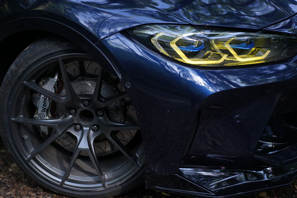 Laser Style Headlights for BMW 4 Series G22 G23 G26 G8x M3 M4 (2021 - Present) Assembly Upgrade, Amber DRL