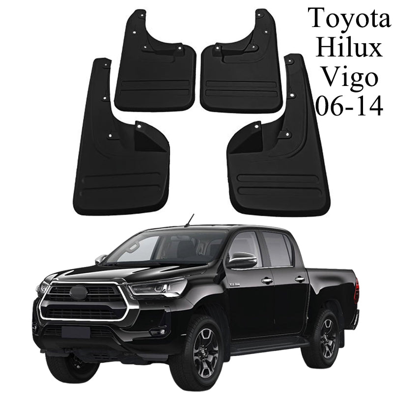 Mud Flaps for Toyota Hilux Vigo 2006–2023 No-Drill Custom Fit All-Weather Front & Rear Splash Guards (4PCS)