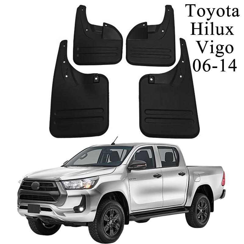 Mud Flaps for Toyota Hilux Vigo 2006–2023 No-Drill Custom Fit All-Weather Front & Rear Splash Guards (4PCS)