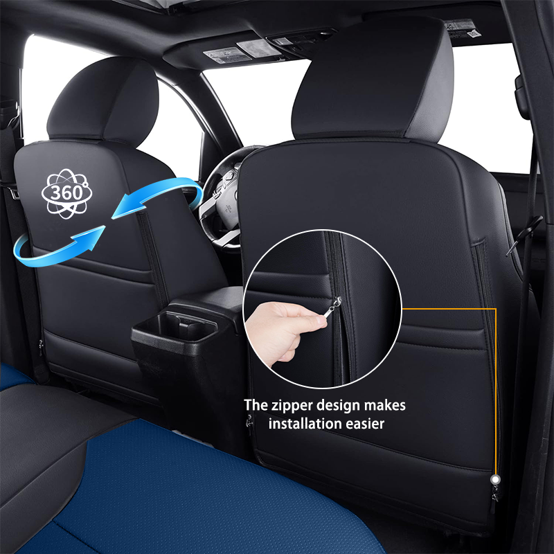 Custom For Toyota Tacoma Crew Cab (2016-2023) Luxury Leather Car Seat Cover Full Set