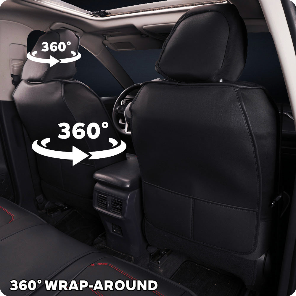 Amancarport® Universal Faux Leather Car Seat Covers – 5-Piece Waterproof Set for SUVs, Sedans & Trucks