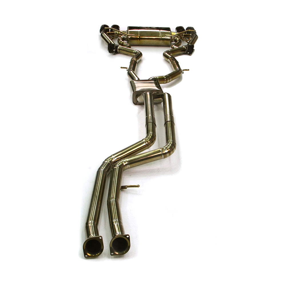 Catback Exhaust for BMW M2 Competition (F87, 2018–2021) – T304 Stainless or Titanium, Dual Midpipes, Remote Valve Control