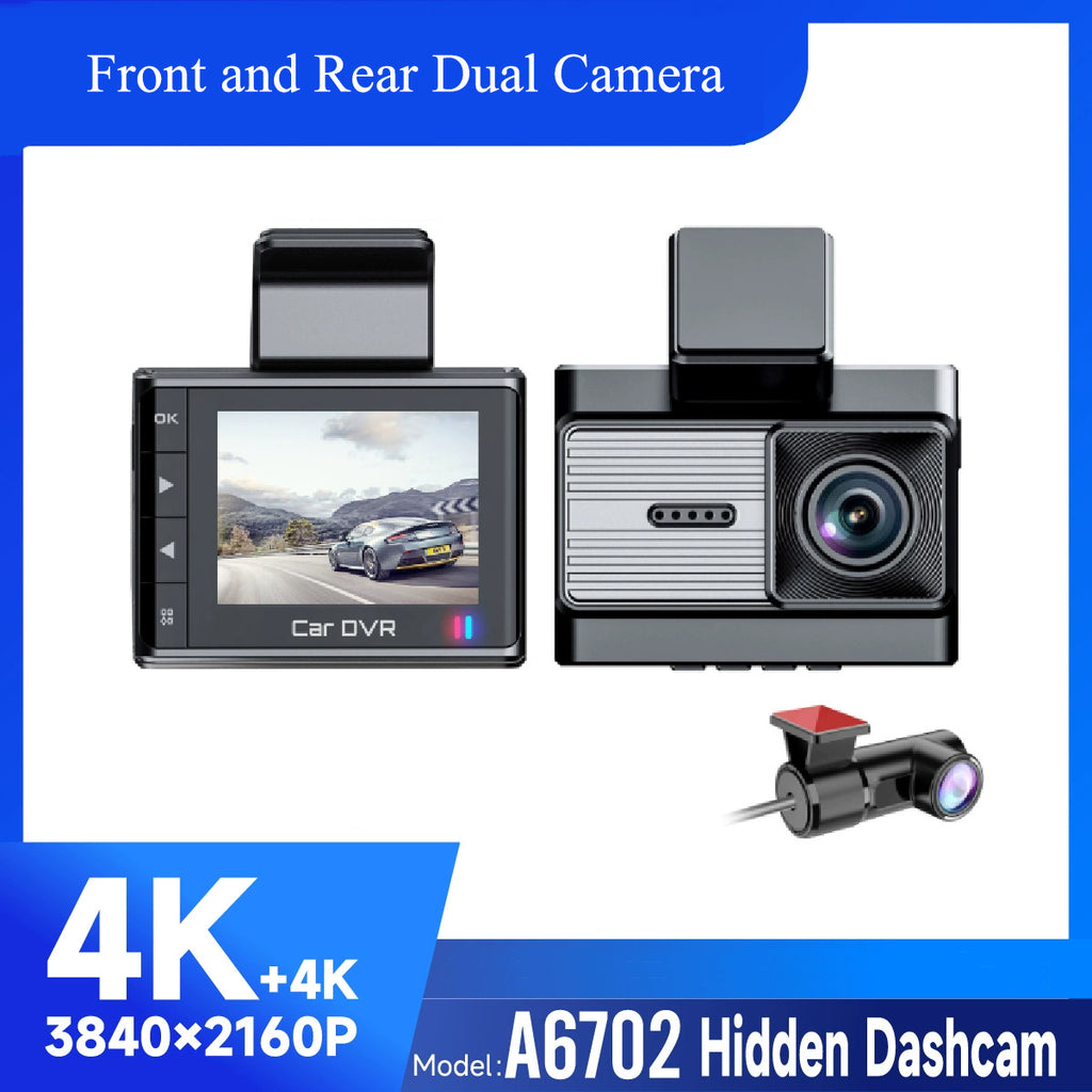 2025 New Car Dash Cam - 3 Views, 4K+1K Resolution, High-Quality Night Vision, Wi-Fi & GPS