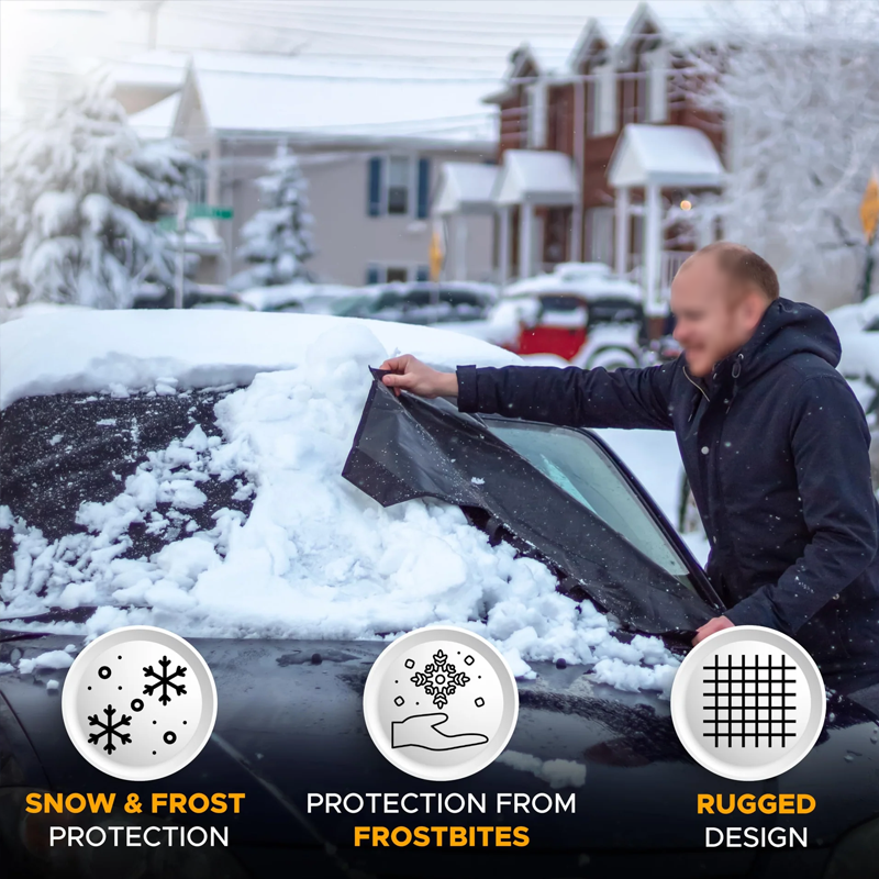 Windshield Cover for Ice and Snow | Heavy Duty 600D Oxford Fabric | Windshield Protector for Cars, SUVs