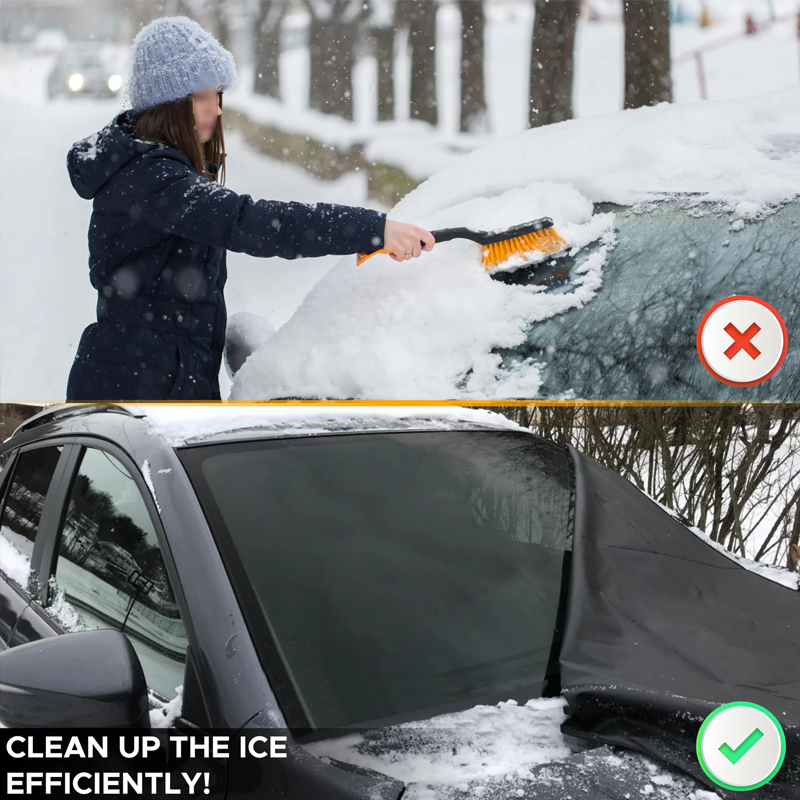 Windshield Cover for Ice and Snow | Heavy Duty 600D Oxford Fabric | Windshield Protector for Cars, SUVs