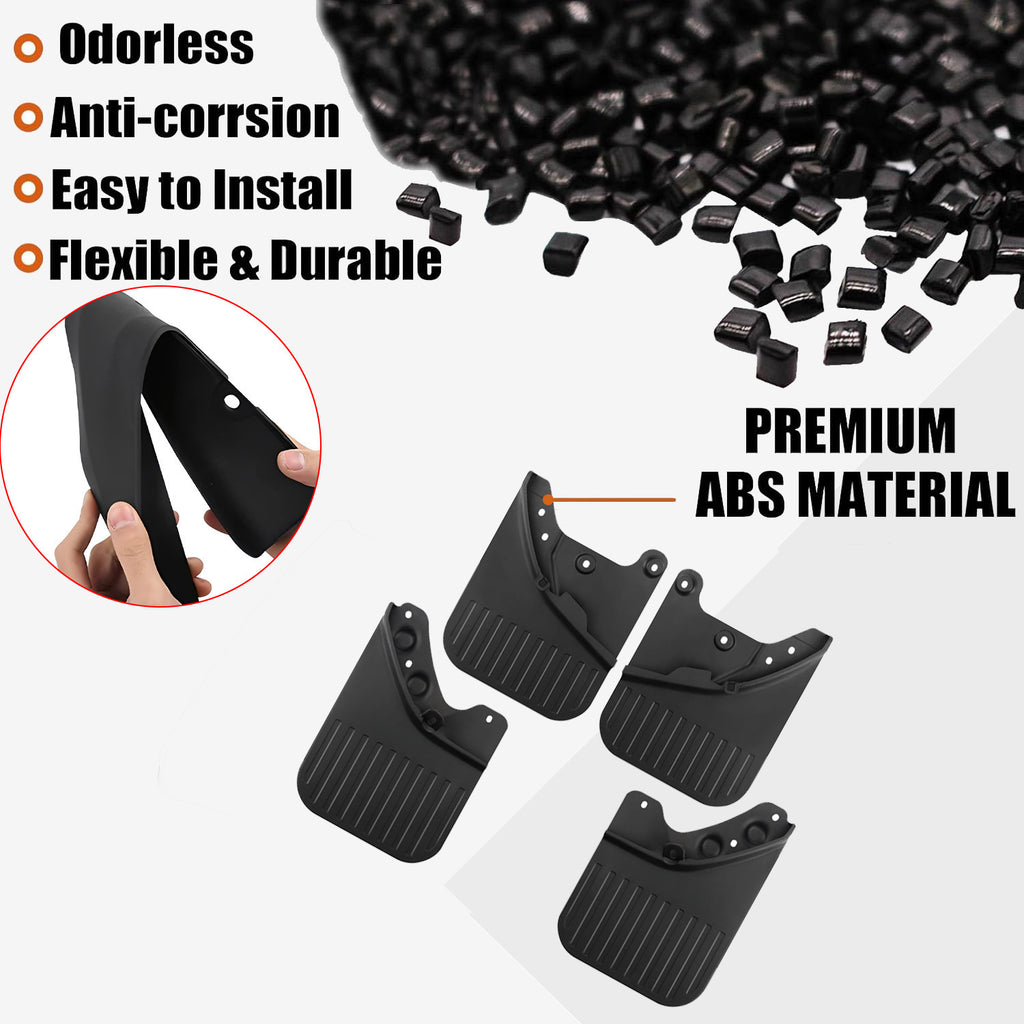 Amancarport® Custom Fit Mud Flaps for Toyota Tacoma 2005–2025 No-Drill Heavy-Duty Splash Guards (4-PC Set)