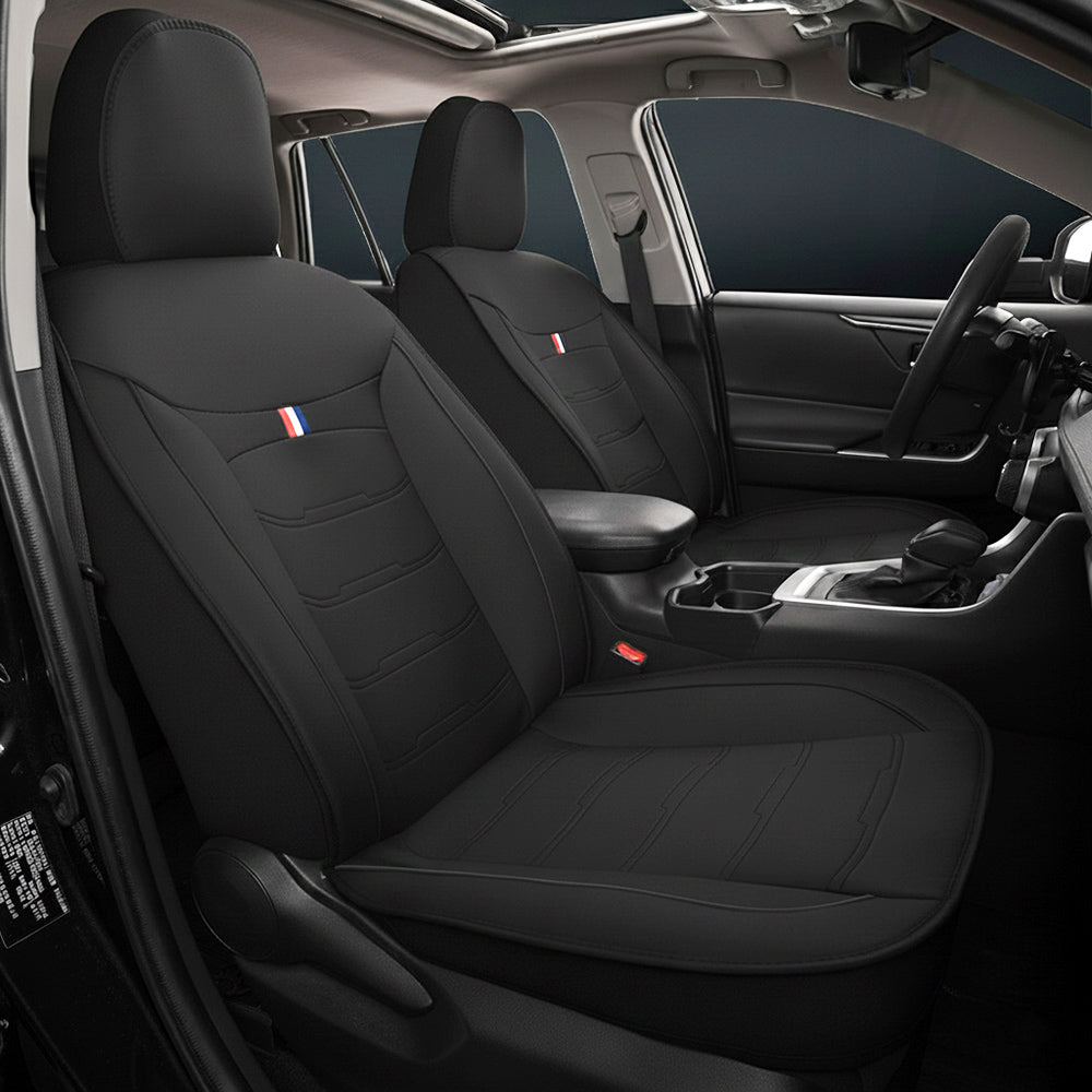 Amancarport® Universal Faux Leather Car Seat Covers – 5-Piece Waterproof Set for Most Vehicles