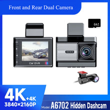 Load image into Gallery viewer, 2025 New Car Dash Cam - 3 Views, 4K+1K Resolution, High-Quality Night Vision, Wi-Fi &amp; GPS