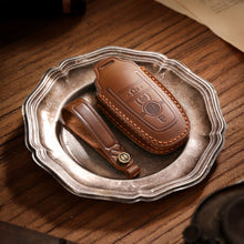 Load image into Gallery viewer, Genuine Leather Key Fob Case Compatible with Ford Focus, Fusion, Explorer, Escape, Edge, Mustang, F-150 to F-550