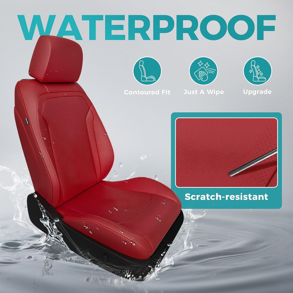 Custom Fit Seat Covers for Chevy Camaro Coupe (LT/LS/RS/SS)(2016-2025) – Full Set, Waterproof Faux Leather