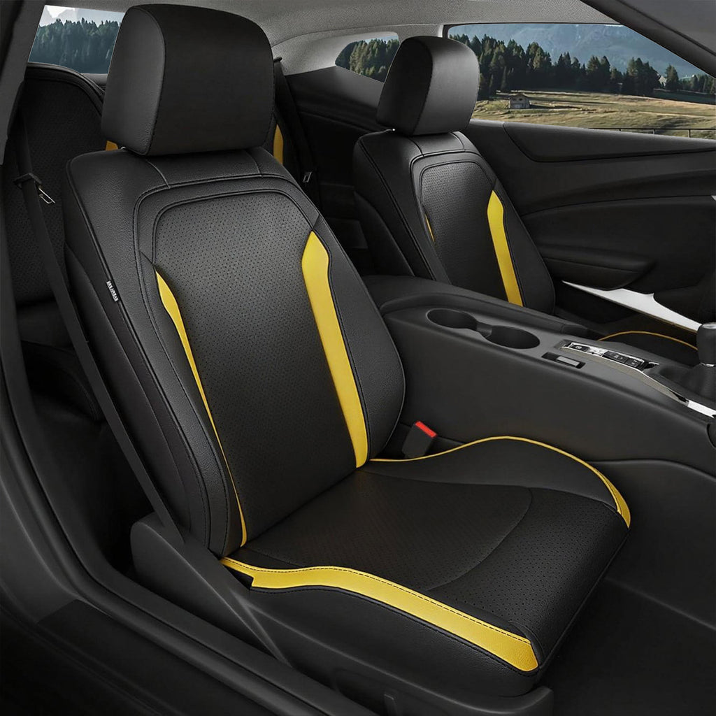 Custom Fit Seat Covers for Chevy Camaro Coupe (LT/LS/RS/SS)(2016-2025) – Full Set, Waterproof Faux Leather