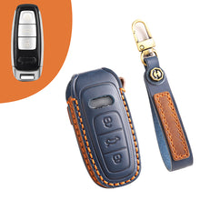 Load image into Gallery viewer, For Audi Key Fob Cover Genuine Leather,Leather Key Case Protector Compatible Audi A4 Q7 Q5 TT A3 A6 SQ5 R8 S5 Smart Key