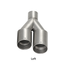 Load image into Gallery viewer, Y-Shaped Dual Outlet Exhaust Tip with Honeycomb Design – Sandblasted Stainless Steel