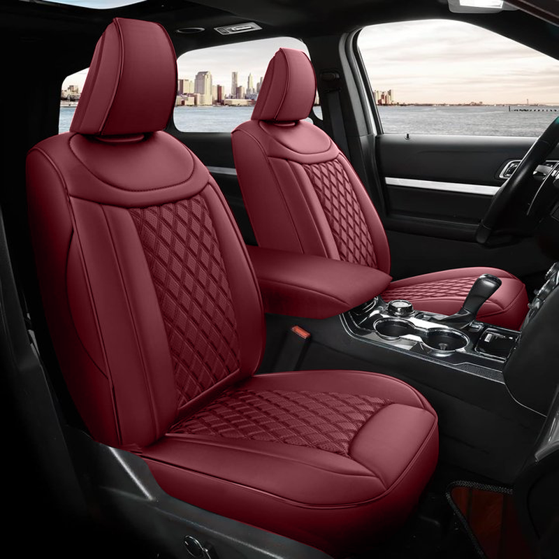 Amancarport Custom Fit Car Seat Covers Full Set For Ford Explorer 6-7 Seats (2020-2025)