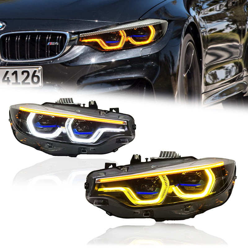 GTS Style Laser Lens LED Headlights for BMW 4-Series 2013-2020 F32/ F36/ F80/ F82/ M3/ M4