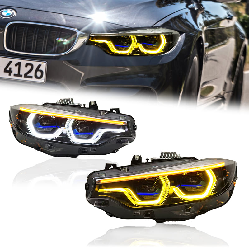 GTS Style Laser Lens LED Headlights for BMW 4-Series 2013-2020 F32/ F36/ F80/ F82/ M3/ M4