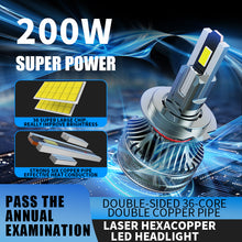 Load image into Gallery viewer, Shining Star LED Headlight Bulbs, H11/H4/9005 (HB3)/9006 (HB4) Compatible, 200W 98600 LM 6000K (2-Pack)