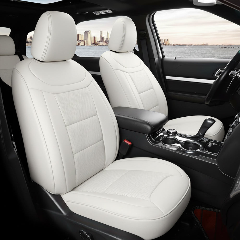 Amancarport Custom Fit Car Seat Covers Full Set For Ford Explorer 6-7 Seats (2020-2025)