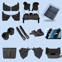 Load image into Gallery viewer, Tesla Model 3/Y Custom Storage Organizer 10-Piece Set - Highland/Juniper Floor Mats+Trunk Bucket+Phone Holder