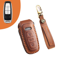 Load image into Gallery viewer, For Audi Key Fob Cover Genuine Leather,Leather Key Case Protector Compatible Audi A4 Q7 Q5 TT A3 A6 SQ5 R8 S5 Smart Key