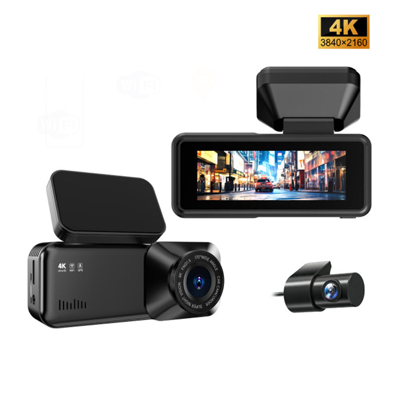 2025 New 4K Dash Cam Front and Rear with WiFi & GPS, Mini Hidden Car Camera Recorder