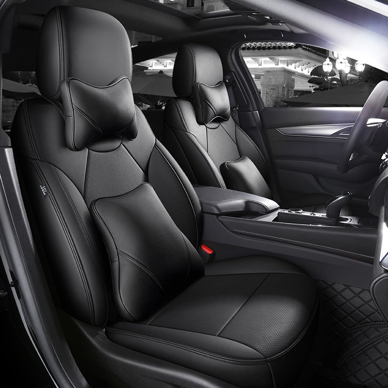 Custom Fit 360° Leather Seat Covers for Cadillac CT4/CT5 (2020–2025) – Full Set, Luxury Design