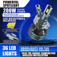 Load image into Gallery viewer, Shining Star LED Headlight Bulbs, H11/H4/9005 (HB3)/9006 (HB4) Compatible, 200W 98600 LM 6000K (2-Pack)