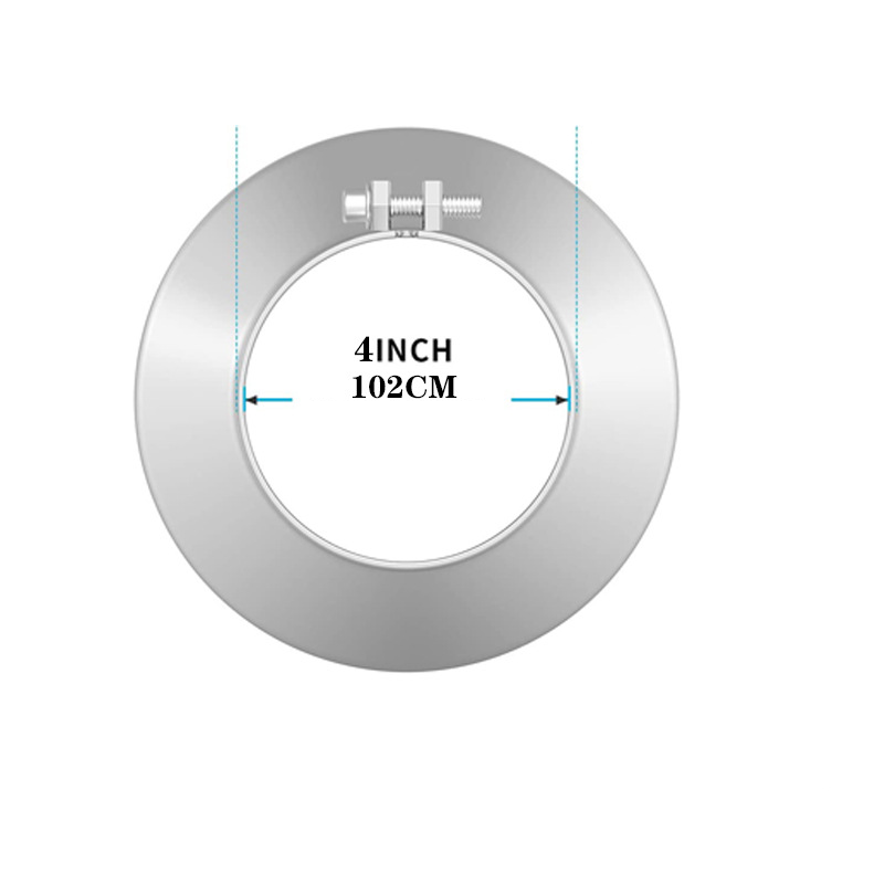 Black Stainless Steel Angled Exhaust Tip for Diesel Truck – 4" Inlet 5" Outlet