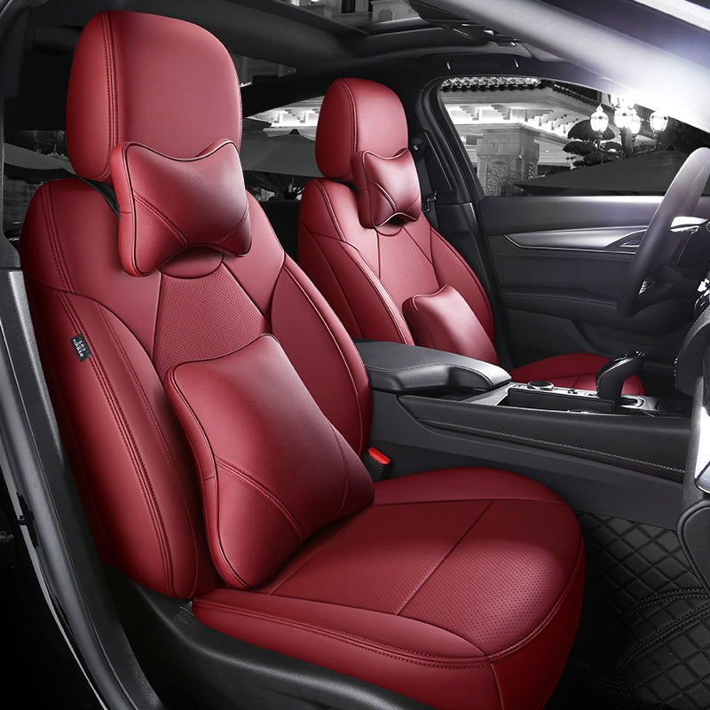 Custom Fit 360° Leather Seat Covers for Cadillac CT4/CT5 (2020–2025) – Full Set, Luxury Design