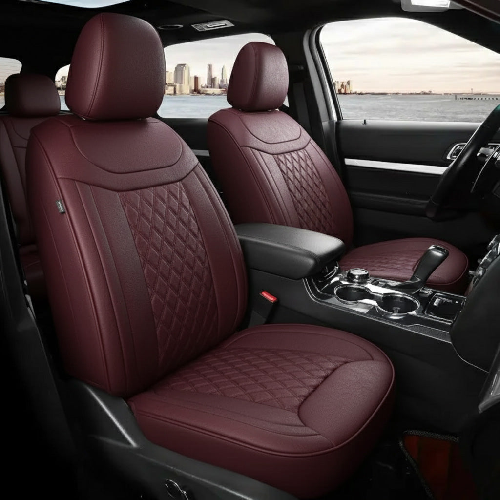 Amancarport Custom Fit Car Seat Covers Full Set For Ford Explorer 6-7 Seats (2020-2025)