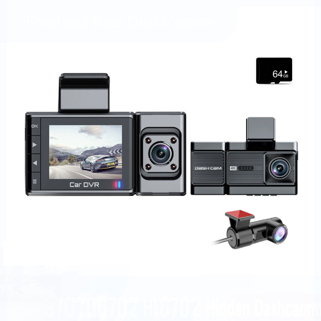 2025 New Car Dash Cam - 3 Views, 4K+1K Resolution, High-Quality Night Vision, Wi-Fi & GPS