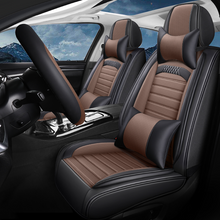 Load image into Gallery viewer, Car Universal Seat Covers Full Set, Breathable and Waterproof Napa Leather Car Seat Cover Fit for Cars, Sedans, SUVs, Trucks