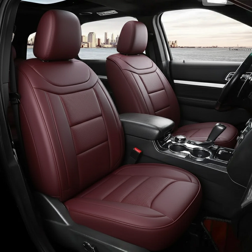 Amancarport Custom Fit Car Seat Covers Full Set For Ford Explorer 6-7 Seats (2020-2025)