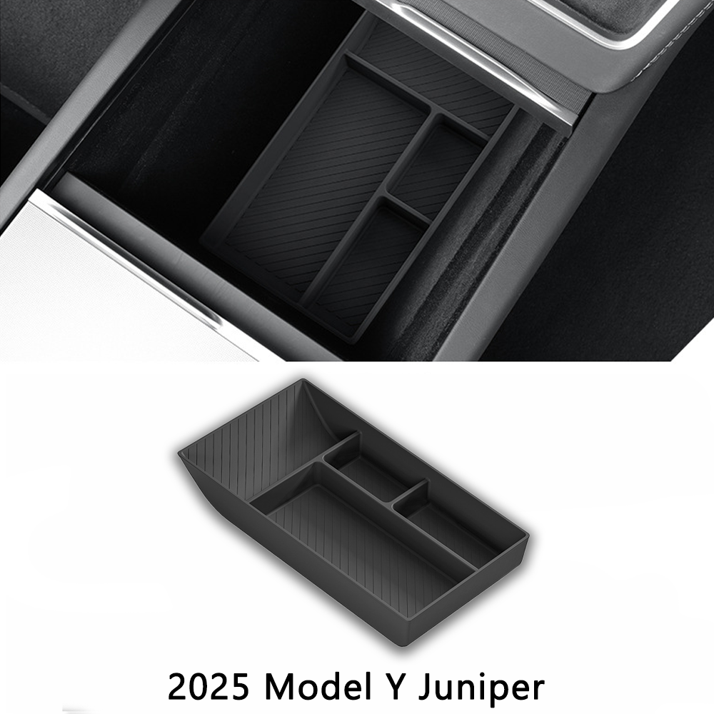Tesla Model 3/Y Custom Storage Organizer 10-Piece Set - Highland/Juniper Floor Mats+Trunk Bucket+Phone Holder