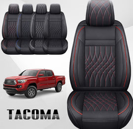Custom For Toyota Tacoma (2005-2025) Leather Car Seat Covers Full Set