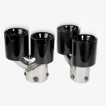 Load image into Gallery viewer, Carbon Fiber Dual Exhaust Tips for BMW M2/M3/M4 3 Series G20/G21/G23/G42 (2019+)
