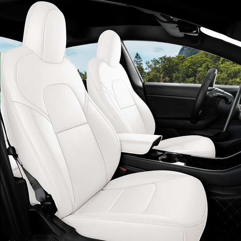All-Inclusive Custom Tesla Model 3/Highland/Y/Juniper (2016-2025) Nappa Leather Car Seat Covers – Full Set