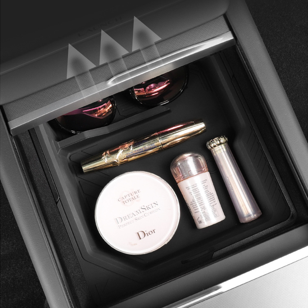 Tesla Model 3/Y Custom Storage Organizer 10-Piece Set - Highland/Juniper Floor Mats+Trunk Bucket+Phone Holder