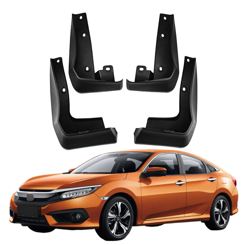 Mud Flaps for Honda Civic Hatchback 1996–2025 No-Drill Custom Fit All-Weather Front & Rear Splash Guards (4PCS)