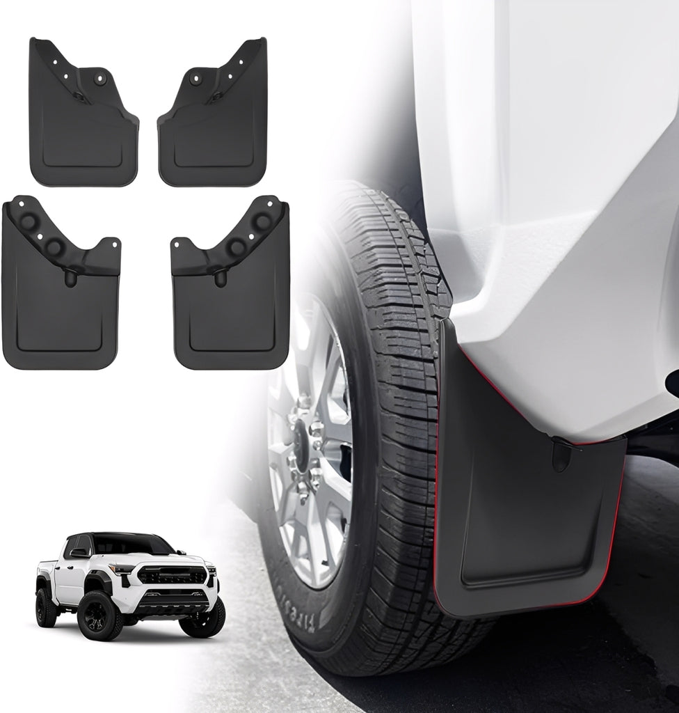 Amancarport® No-Drill Mud Flaps for Toyota Tacoma 2005–2025 Heavy-Duty All-Weather Custom Fit (4PCS)