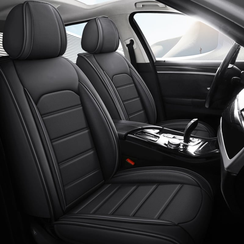 Universal Waterproof Leather Car Seat Covers Full Set, Front and Rear Seat Protection, Car Accessories.