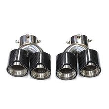 Load image into Gallery viewer, Carbon Fiber Dual Exhaust Tips for BMW M2/M3/M4 3 Series G20/G21/G23/G42 (2019+)