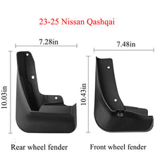 Load image into Gallery viewer, Mud Flaps for Nissan Qashqai 2007–2025 No-Drill Custom Fit Front &amp; Rear Splash Guards (4PCS)