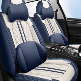 Premium Waterproof Leather Car Seat Covers Full Set (5 Seater) - Universal Fit for Cars, Trucks & SUVs