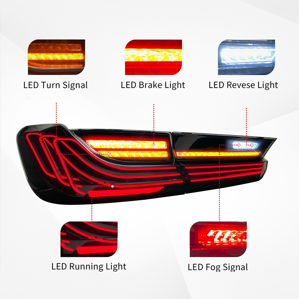 LED Taillight Assembly for BMW 3 Series G20/G28 (2020–2025) – Sequential Turn Signal, Plug & Play