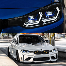 Load image into Gallery viewer, BMW 3 Series F30 LED Headlights (2013–2018) – Full Headlight Assembly with Amber DRL