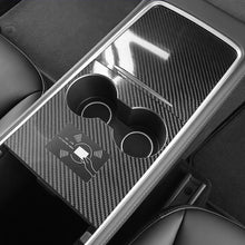 Load image into Gallery viewer, Real Carbon Fiber Center Console Trim Panel Cover For Tesla Model 3 Y