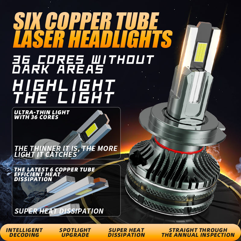 Shining Star LED Headlight Bulbs, H11/H4/9005 (HB3)/9006 (HB4) Compatible, 200W 98600 LM 6000K (2-Pack)
