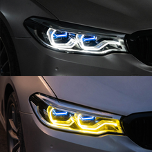 Load image into Gallery viewer, BMW 5 Series G30 LED Headlights (2018–2020) – Yellow &amp; White DRL, Full Assembly
